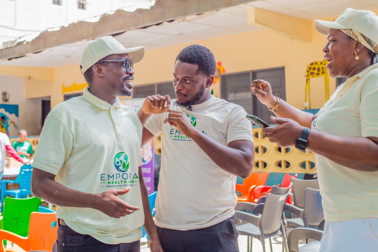 EMPORA Health Hub team members at the Tudu community health outreach in Accra